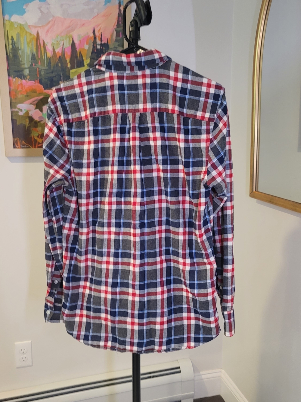 VINEYARD VINES Classic Fit Whale Shirt Button Down Navy Blue Red Men's Size XS - Picture 6 of 10